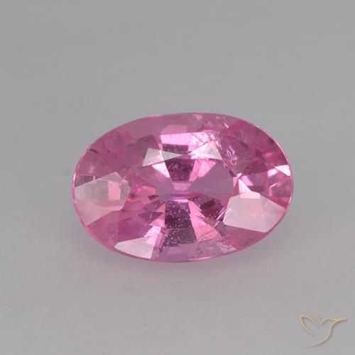 0.68ct 天然 濃いピンク サファイア, 楕円形, VVS-VS