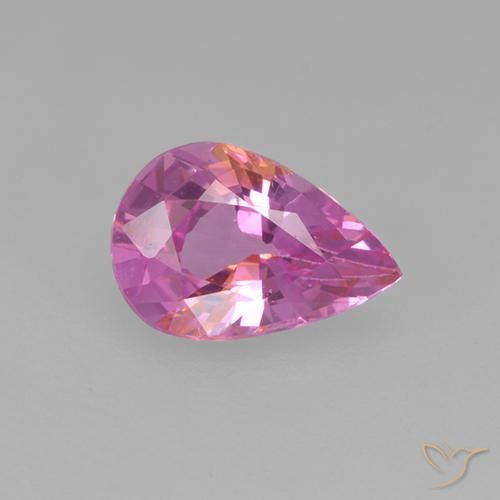 0.58ct 天然 濃いピンク サファイア, 洋梨の形, VVS-VS