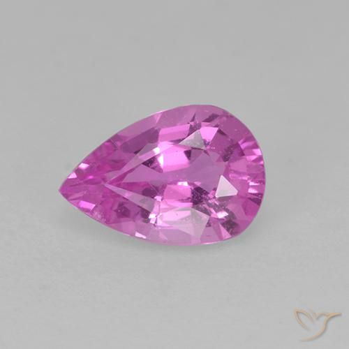 0.65ct 天然 ミディアムパープル サファイア, 洋梨の形, VVS-VS