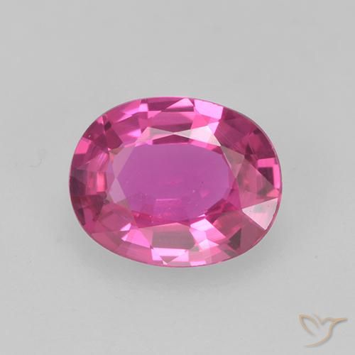 0.61ct 天然 濃いマゼンタ サファイア, 楕円形, VS