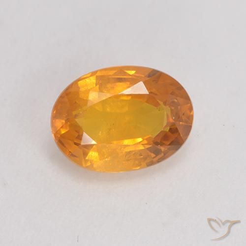 1.39ct 天然 オレンジゴールド サファイア, 楕円形, VS