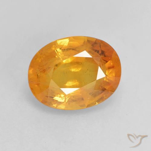 1.81ct 天然 ミディアムオレンジ サファイア, 楕円形, VS-SI