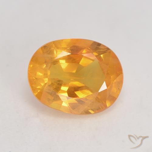 1.51ct 天然 ミディアムオレンジ サファイア, 楕円形, VS-SI, Photo A