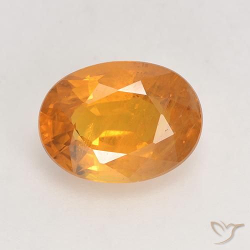 1.67ct 天然 濃いオレンジゴールド サファイア, 楕円形, VS-SI