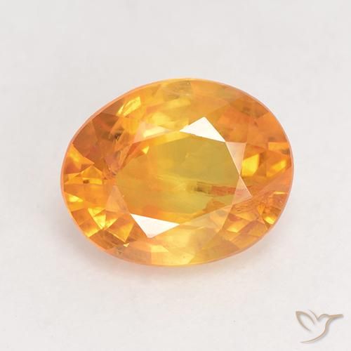 1.78ct 天然 ミディアムオレンジ サファイア, 楕円形, VS-SI