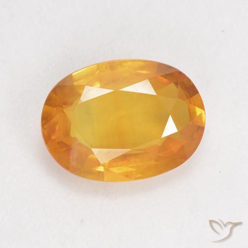 1.72ct 天然 ミディアムオレンジ サファイア, 楕円形, VS