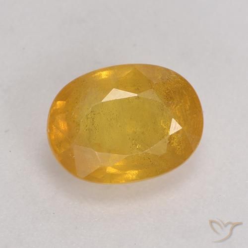 2.05ct 天然 ゴールドオレンジ サファイア, 楕円形, SI