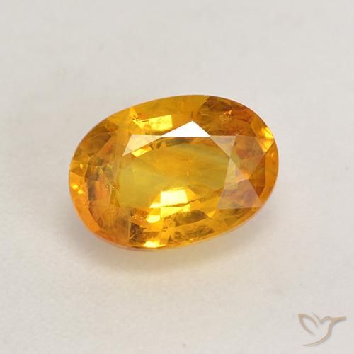 1.43ct 天然 オレンジゴールド サファイア, 楕円形, VS