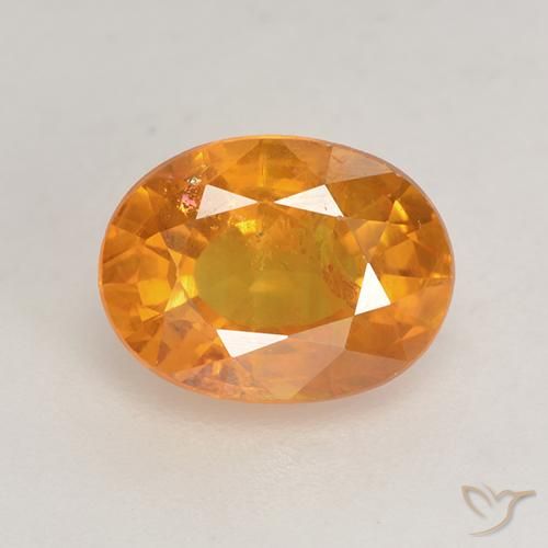 1.88ct 天然 濃いオレンジゴールド サファイア, 楕円形, VS-SI