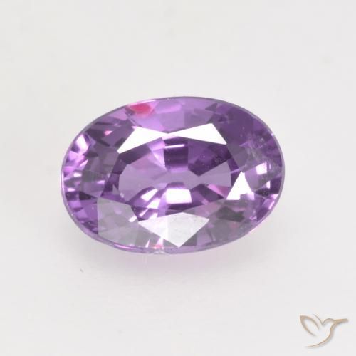 0.81ct 天然 パープルがかったバイオレット サファイア, 楕円形, VVS-VS