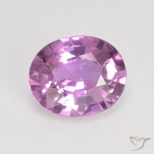 0.76ct 天然 ピンクがかったパープル サファイア, 楕円形, VVS-VS