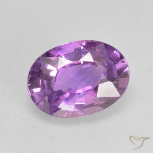 0.70ct 天然 パープルがかったバイオレット サファイア, 楕円形, VVS-VS