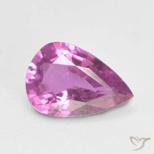 0.60ct 天然 濃い紫 サファイア, 洋梨の形, VVS-VS