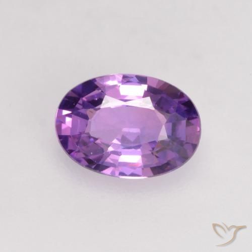 0.68ct 天然 ディープバイオレット サファイア, 楕円形, VVS