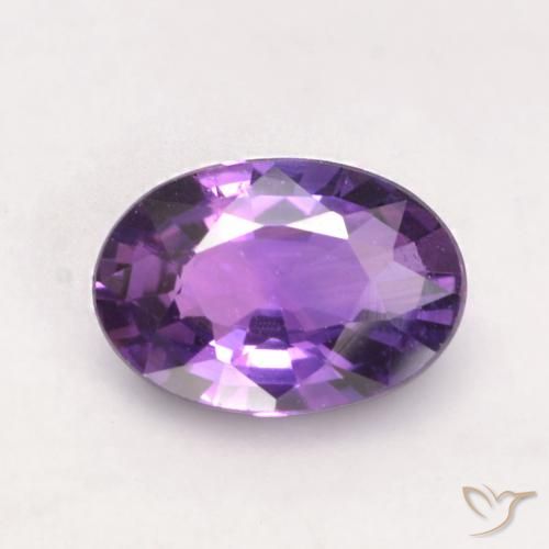 0.53ct 天然 ミディアムバイオレット サファイア, 楕円形, VVS-VS