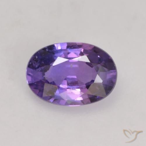 0.50ct 天然 ディープパープル サファイア, 楕円形, VS