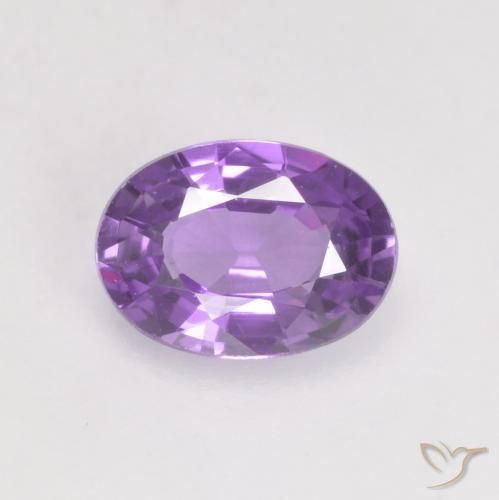 0.56ct 天然 ミディアムバイオレット サファイア, 楕円形, VS