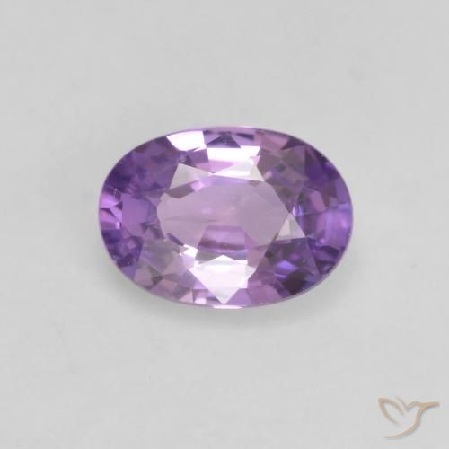 0.54ct 天然 ミディアムピンクバイオレット サファイア, 楕円形, VS