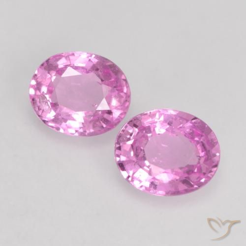 Shop natural 0.90ct パープルピンク サファイア gems, 楕円形