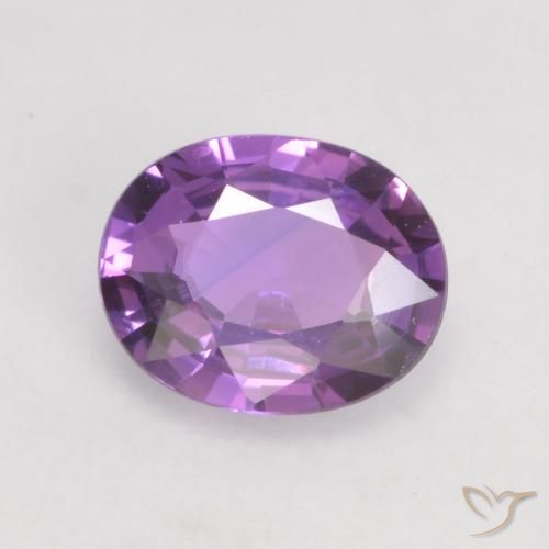 0.54ct 天然 鮮やかなピンクバイオレット サファイア, 楕円形, VVS-VS