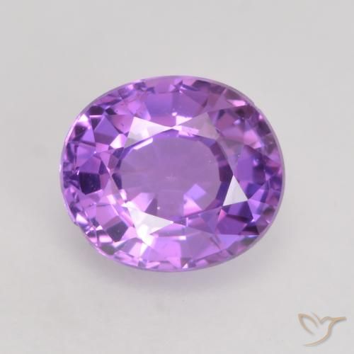 0.80ct 天然 濃いピンクバイオレット サファイア, 楕円形, VVS-VS