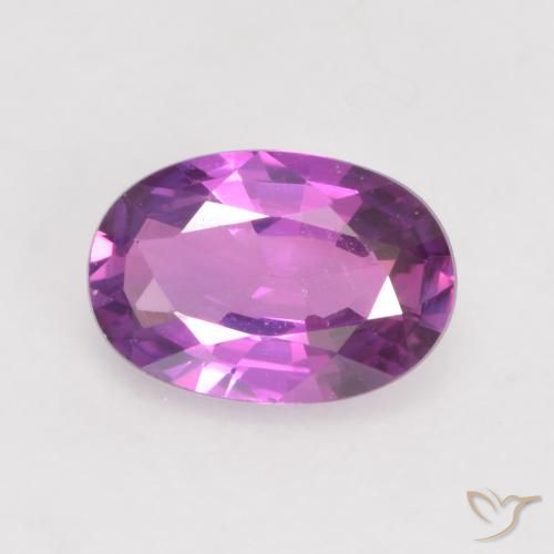 0.54ct 天然 エレクトリックパープル サファイア, 楕円形, VVS-VS