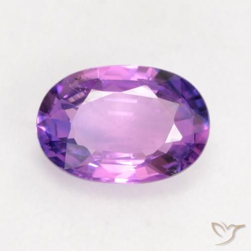 0.63ct 天然 ミディアムバイオレット サファイア, 楕円形, VVS-VS