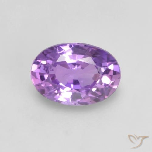 0.64ct 天然 鮮やかなピンクバイオレット サファイア, 楕円形, VS