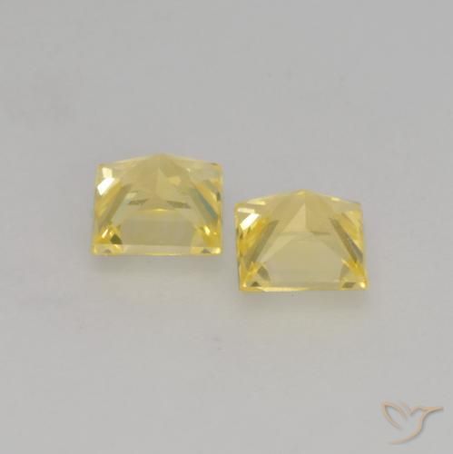 Shop natural 0.59ct ミディアム薄いイエロー サファイア gems, 四角形, from タンザニア at GemSelect. In stock, global shipping!