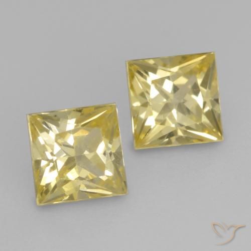 Shop natural 0.59ct ミディアム薄いイエロー サファイア gems, 四角形, from タンザニア at GemSelect. In stock, global shipping!