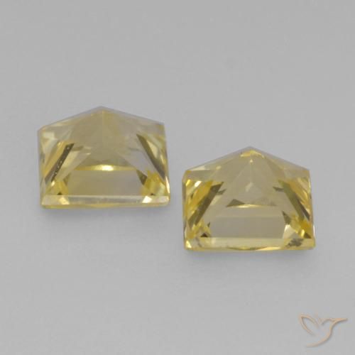 Shop natural 0.59ct ミディアム薄いイエロー サファイア gems, 四角形, from タンザニア at GemSelect. In stock, global shipping!