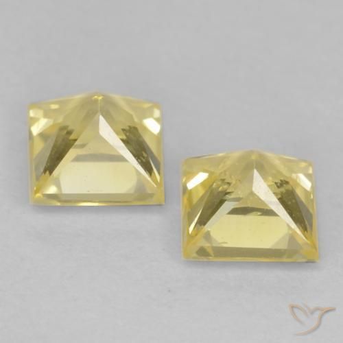 Shop natural 0.77ct ミディアム薄いイエロー サファイア gems, 四角形, from タンザニア at GemSelect. In stock, global shipping!