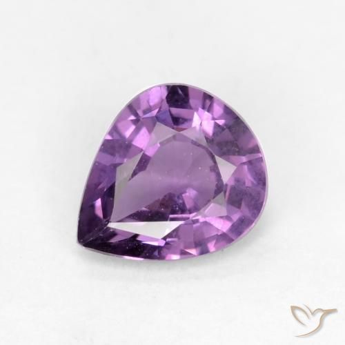 0.56ct 天然 ミディアムバイオレット サファイア, 洋梨の形, VS
