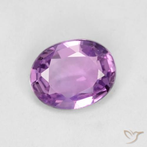 0.42ct 天然 鮮やかなピンクバイオレット サファイア, 楕円形, VVS-VS