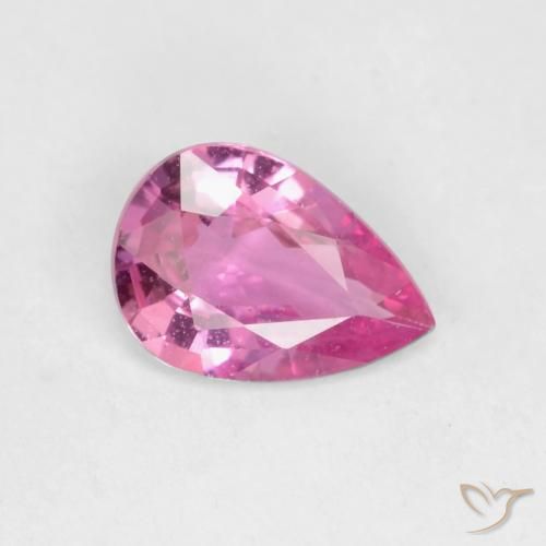 0.49ct 天然 ロイヤルパープルピンク サファイア, 洋梨の形, VS