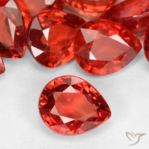 0.47ct 天然 明るいクリムゾンレッド サファイア, 洋梨の形, VVS-VS
