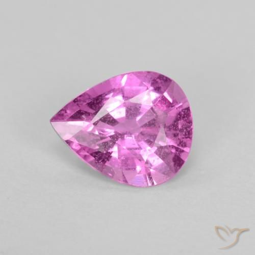 0.50ct 天然 明るいピンクがかった紫 サファイア, 洋梨の形, VS
