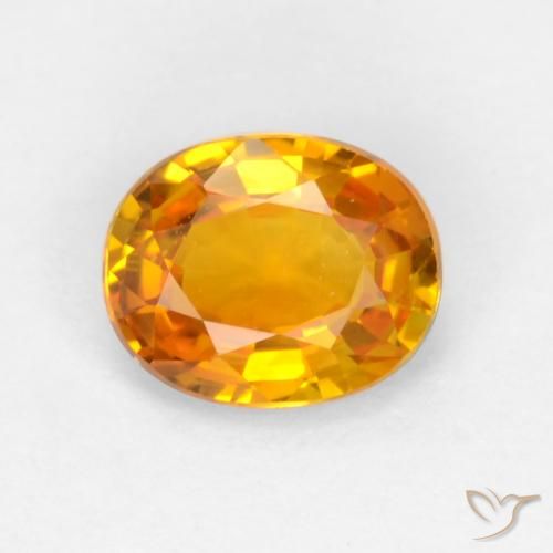 0.53ct 天然 ゴールド サファイア, 楕円形, VS