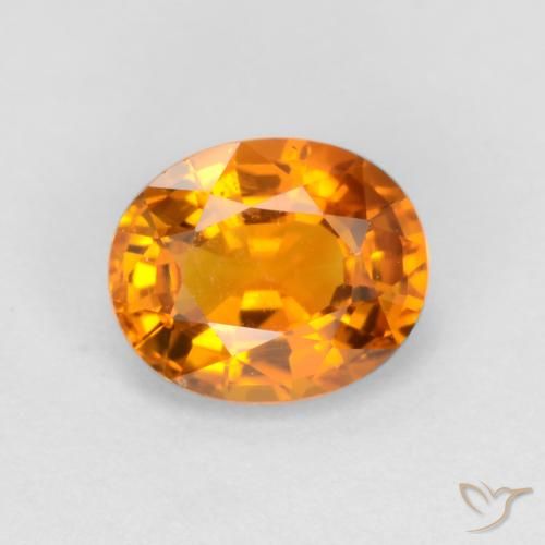 0.72ct 天然 ゴールド サファイア, 楕円形, VS