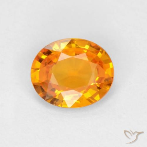 0.49ct 天然 ダークオレンジ サファイア, 楕円形, VVS-VS