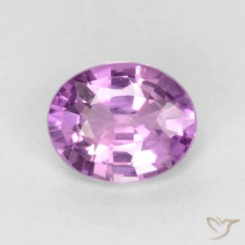0.48ct 天然 ライラックパープル サファイア, 楕円形, VVS-VS