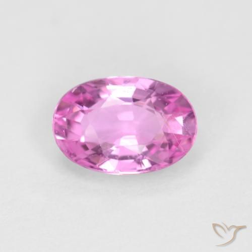 0.56ct 天然 明るいピンクがかった紫 サファイア, 楕円形, VVS-VS