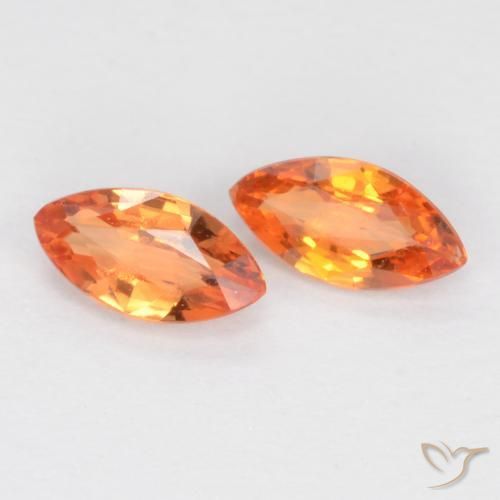 Shop natural 0.38ct 鮮やかなオレンジ サファイア gems, マーキーズ, from タンザニア at GemSelect. In stock, global shipping!