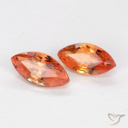 Shop natural 0.39ct 鮮やかなオレンジ サファイア gems, マーキーズ, from タンザニア at GemSelect. In stock, global shipping!