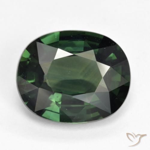 5.05ct 天然 クールグリーン サファイア, 楕円形, VVS