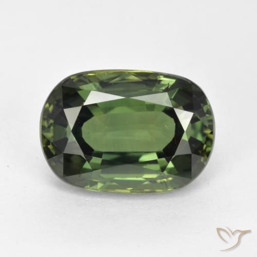 4.05ct 天然 茶色がかったグリーン サファイア, 楕円形, VVS
