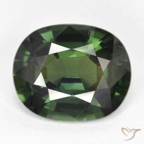 6.25ct 天然 クールグリーン サファイア, 楕円形, VVS