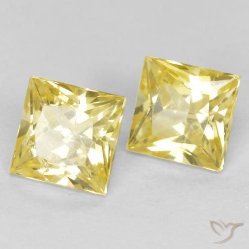 Shop natural 0.59ct ミディアム薄いイエロー サファイア gems, 四角形, from タンザニア at GemSelect. In stock, global shipping!