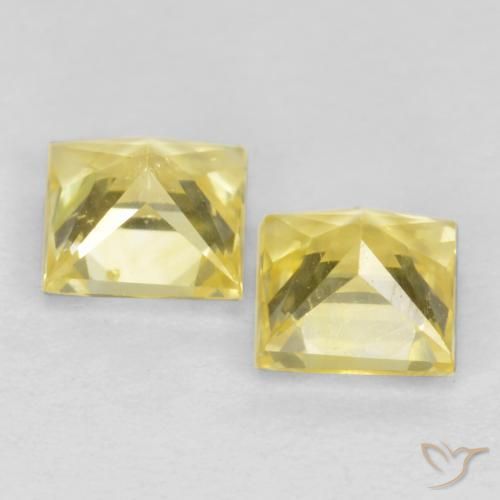Shop natural 0.59ct ミディアム薄いイエロー サファイア gems, 四角形, from タンザニア at GemSelect. In stock, global shipping!