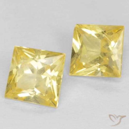 Shop natural 0.57ct ミディアム薄いイエロー サファイア gems, 四角形, from タンザニア at GemSelect. In stock, global shipping!
